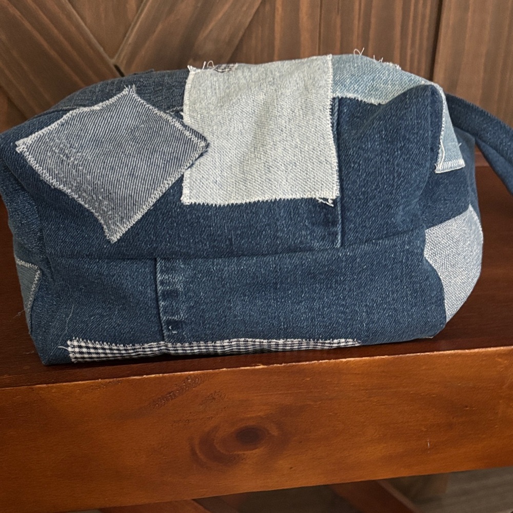 Unique Patchwork Denim Tote - image 8